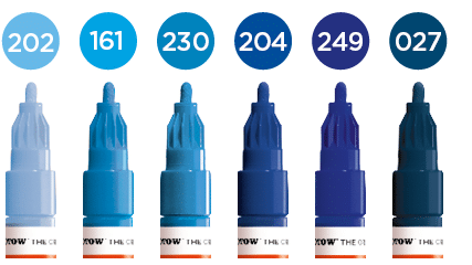 Molotow One4All Marker - Blue set - 2mm