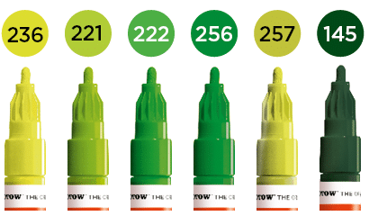 Molotow One4All Marker - Green set - 2mm
