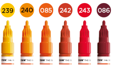 Molotow 2mm marker set - Hot Set