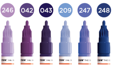 Molotow One4All Marker - Violet set - 2mm