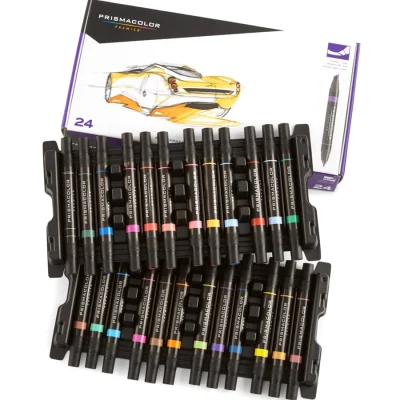 Prismacolor Artmarker-24 set-Dual tip (Chisel and fine)