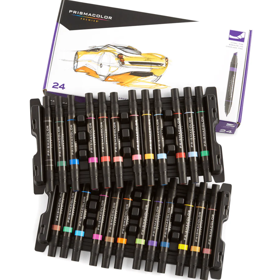 Prismacolor Artmarker-24 set-Dual tip (Chisel and fine)