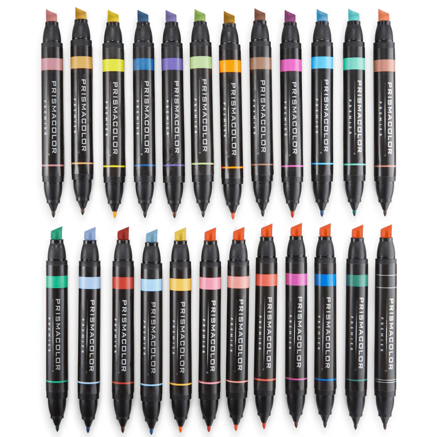 Prismacolor Artmarker-24 set-Dual tip (Chisel and fine) - Image 2