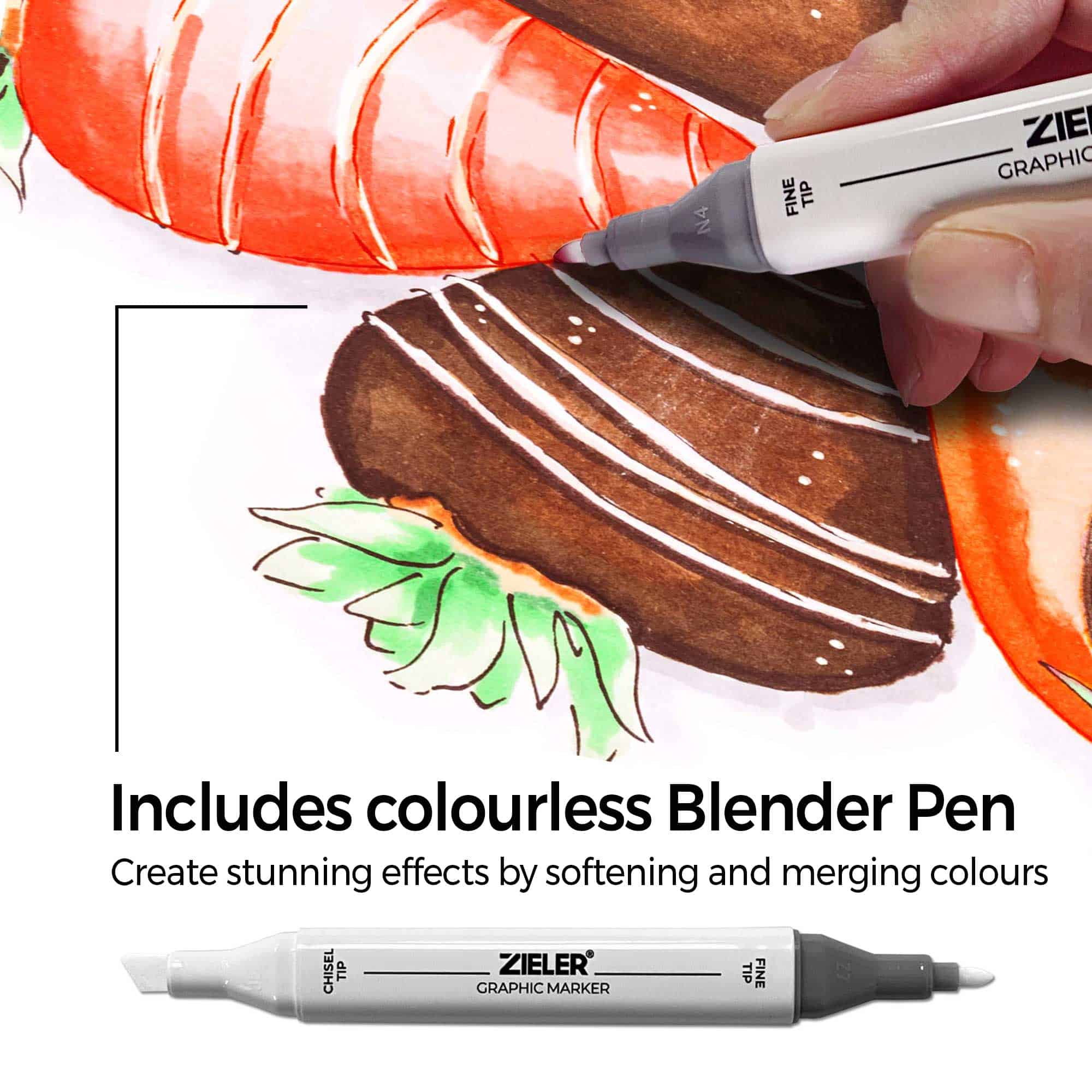 Dual Tipped Graphic Marker Set - Image 3